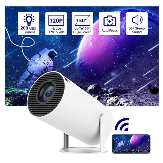 Portable Projector Small Straight Projector for Home Use 180 Degrees Projection Angle Automatic Focus Home Video Projector - NextVisionCart